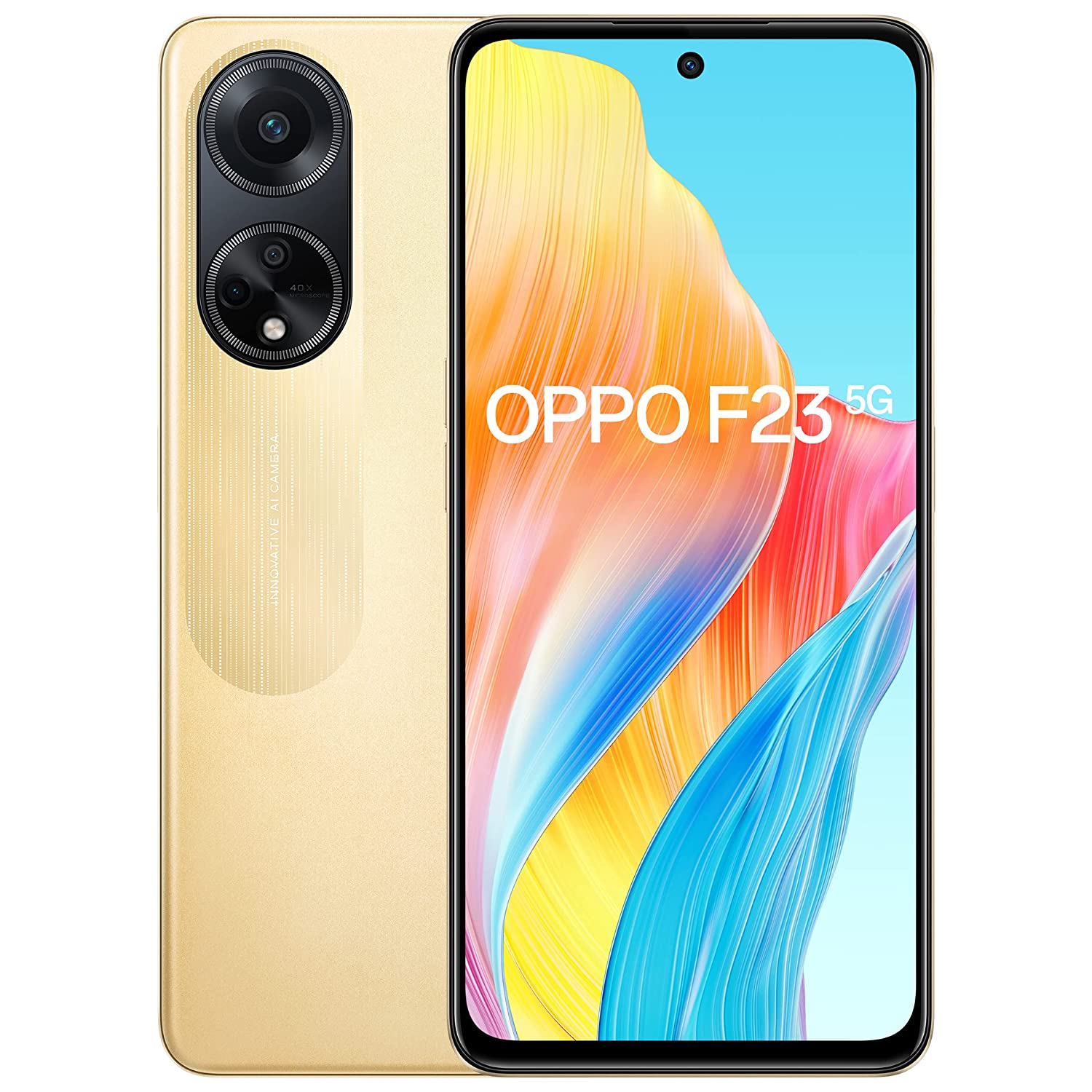 OPPO F23 5G (Bold Gold, 8GB RAM, 256GB Storage) on sale at Amazon Great Freedom Festival Sale 2023