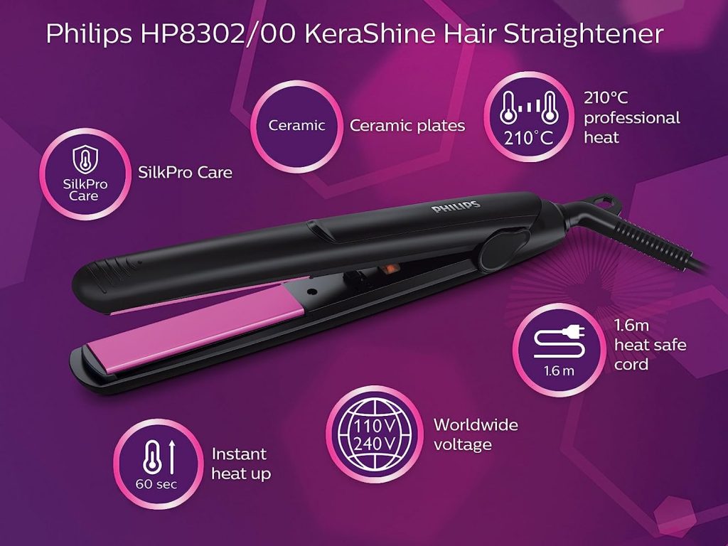 Philips Selfie Hair Straightener on sale during Amazon Great Freedom Festival Sale