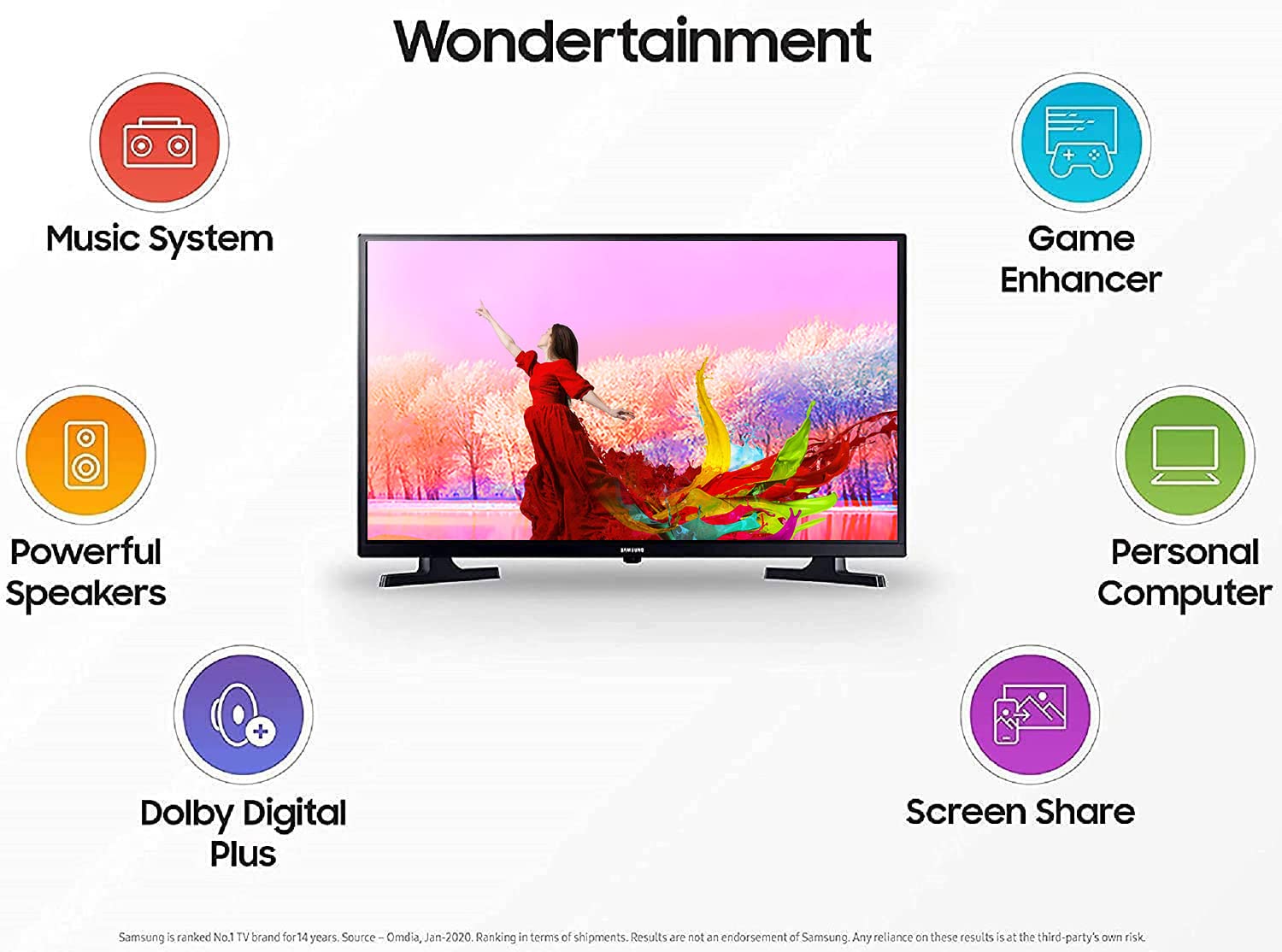 Samsung 80 cm (32 Inches) Wondertainment Series HD Ready LED Smart TV on sale at Amazon Great Freedom Sale