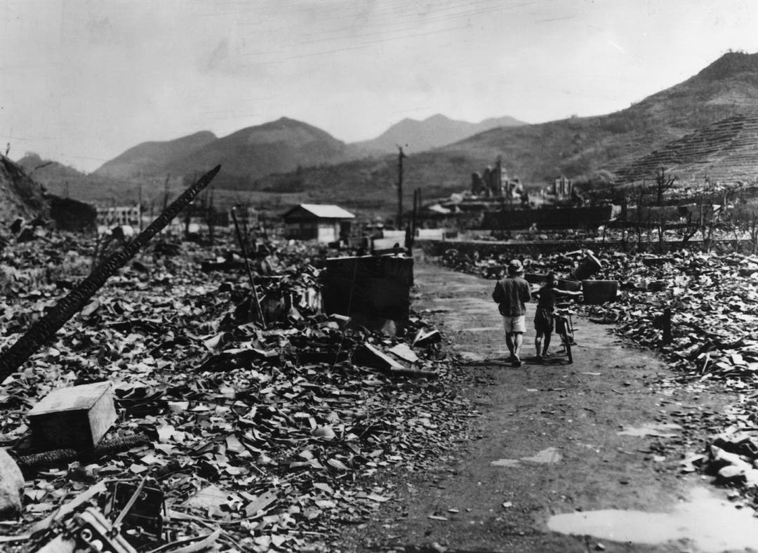 US Atomic bombing after images: credits Getty images