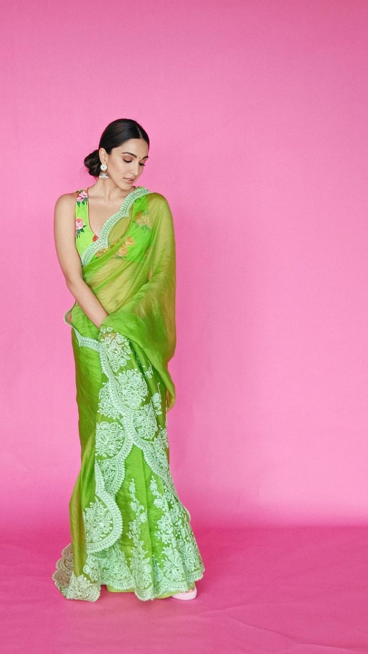 Mulmul Cotton Sequin Green Ruffle Saree|Eat Pray Love|Suta