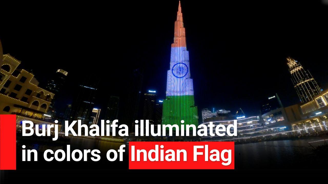 Independence Day 2023: Burj Khalifa Lights Up In Tricolour To Celebrate ...