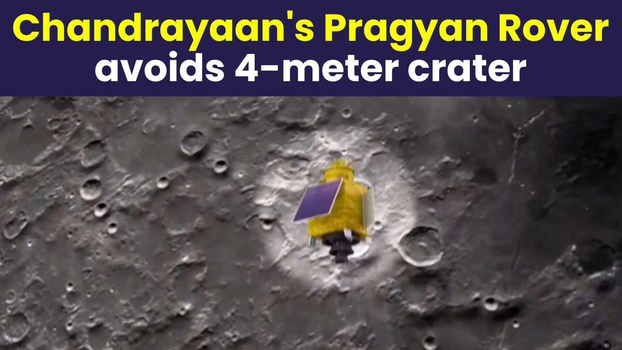 Chandrayaan-3 | Pragyan Rover Comes Across 4-meter Diameter Crater On ...