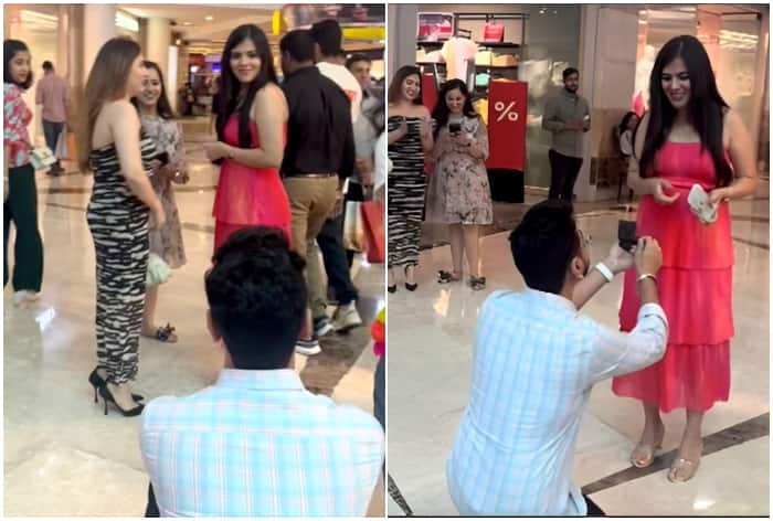 Viral Video Man Proposes To Girlfriend Inside Mall And She