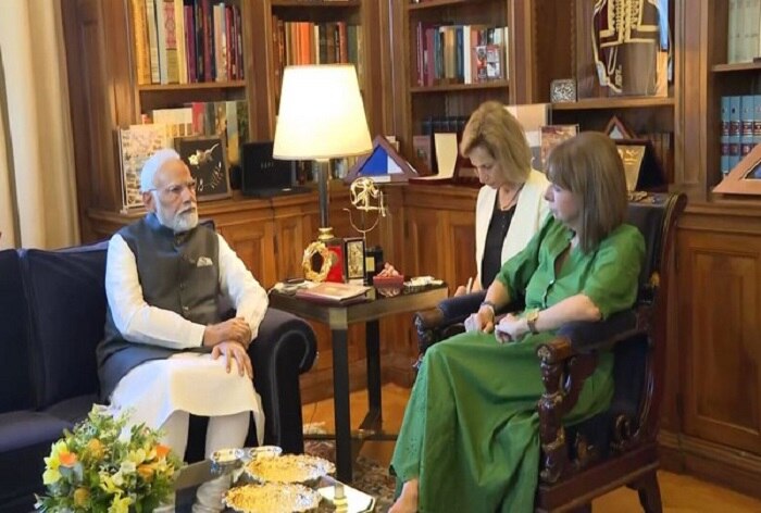 PM Modi Talks About Chandrayaan-3's Victory With Greek President Sakellaropoulou, Says 'Success To Humankind' | WATCH