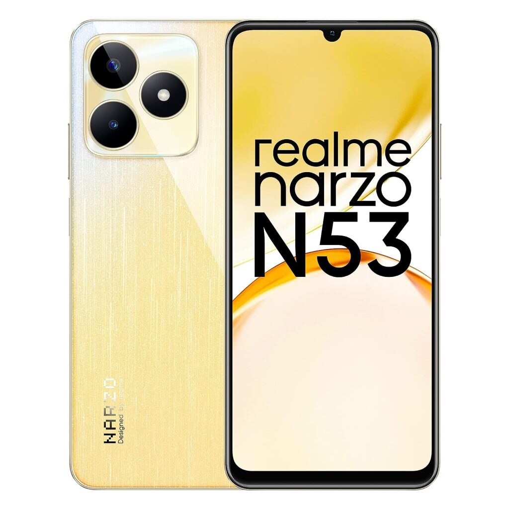 realme narzo N53 (Feather Gold, 6GB+128GB) 33W Segment Fastest Charging