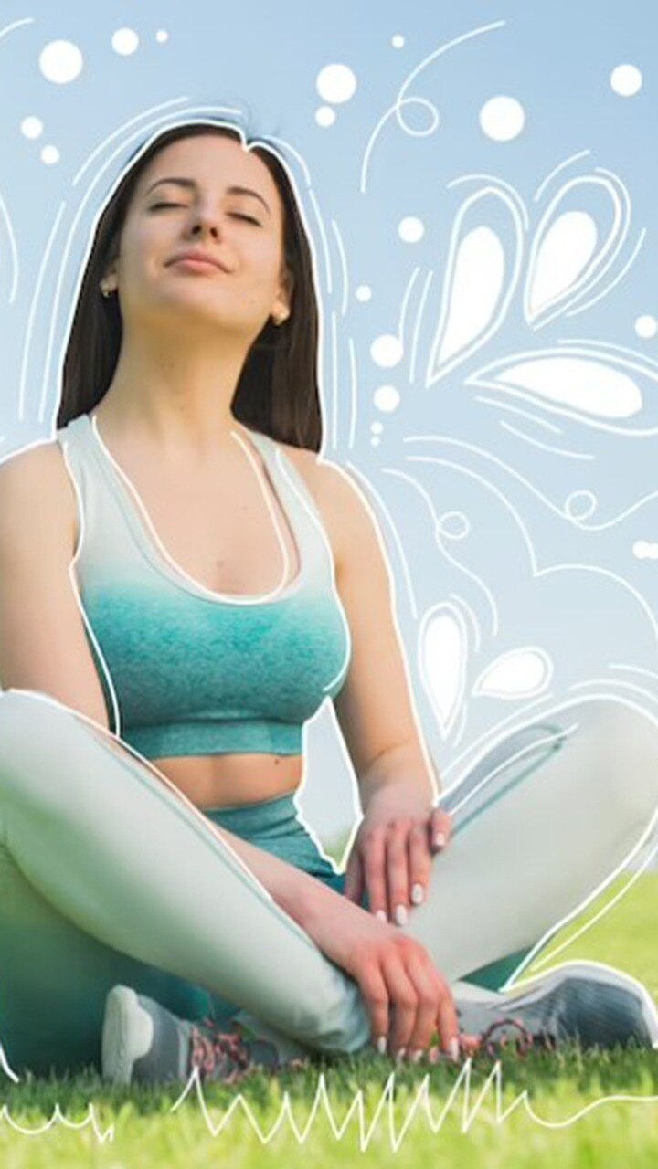 Faceless woman sitting in lotus yoga asana pose. Mental health, emotions  control and personal harmony concept. Time for yourself. Vector flat  illustration, cartoon sport style. 20322298 Vector Art at Vecteezy