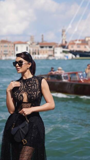 Jacqueliene Fernandez is One Sexy Lady in Black Sheer Dress