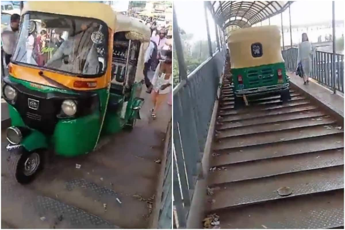 WATCH: Viral Video Shows Auto Rickshaw Plying On Crowded Foot Bridge In  Delhi, Driver Arrested