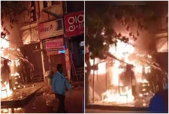 WATCH: Massive Blaze Engulfs Food Corner In Ghaziabad's Vaishali, No Casualties Reported