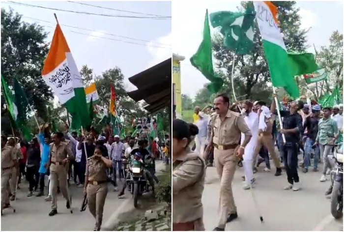 WATCH: Tricolour Plastered With Arabic Writing Waved During Barawafat Procession In UP's Sultanpur, Case Filed