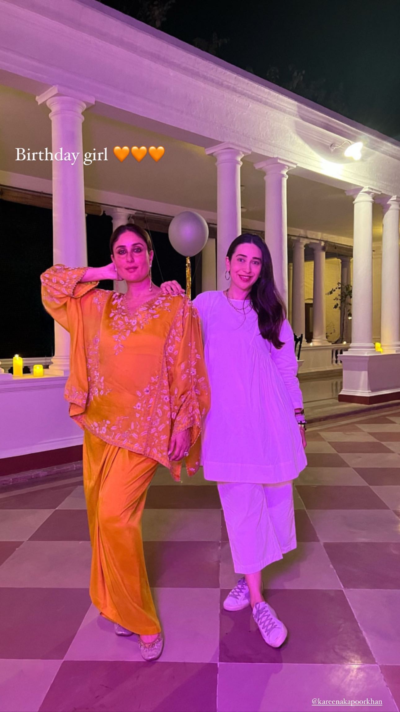 Kareena Kapoor Khan and Karisma Kapoor pose for the camera