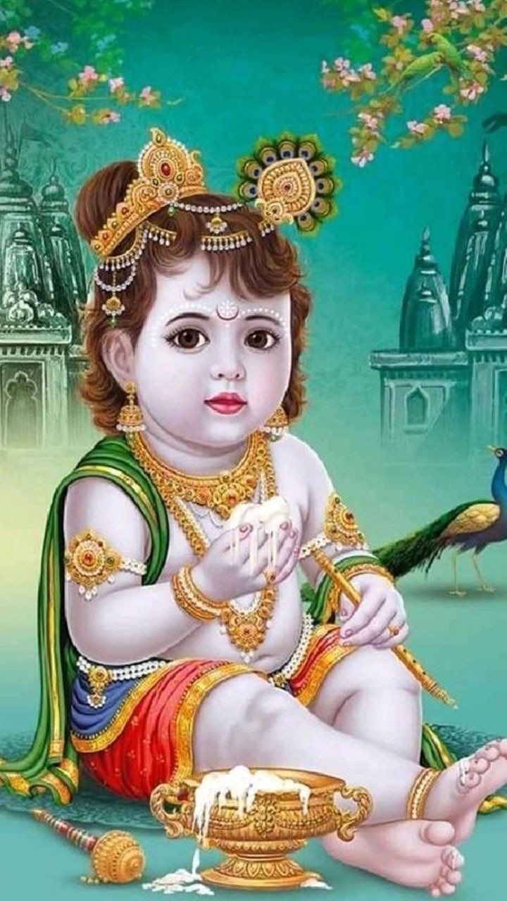 Krishna Janmashtami Vector Design Images, Happy Krishna Janmashtami  Illustration, Little, Gokul, Hindu Festival PNG Image For Free Download