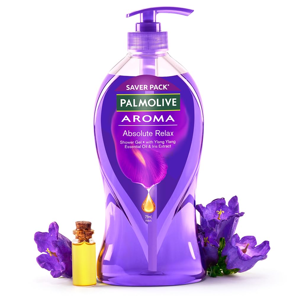 Palmolive Iris Flower & Ylang Ylang Essential Oil Aroma Absolute Relax Body Wash