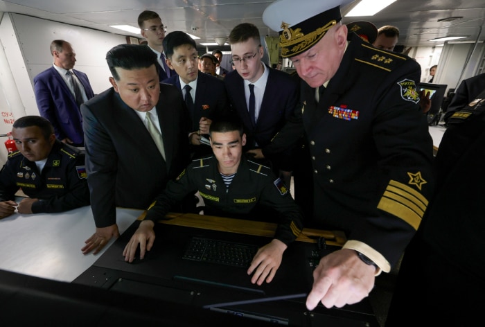 North Korea's Kim Jong Un Inspects Russian Bombers And Warships On ...