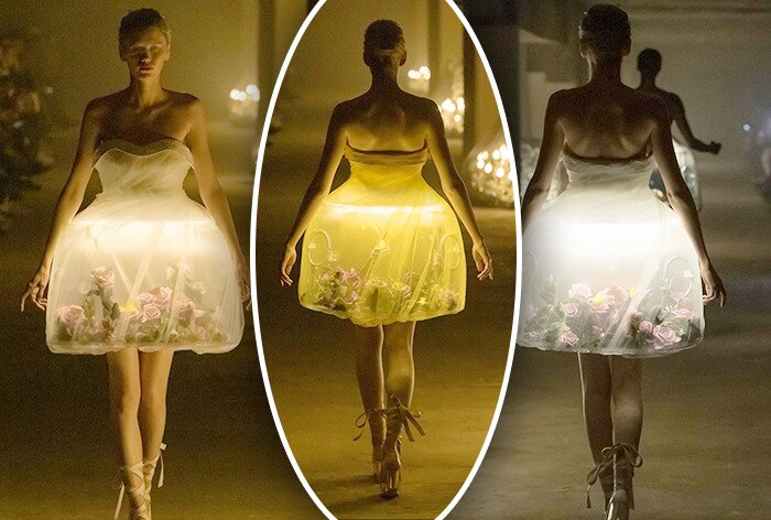 Models Debut Bizarre Lamp Dresses on Ramp at Paris Fashion Week- Netizens React