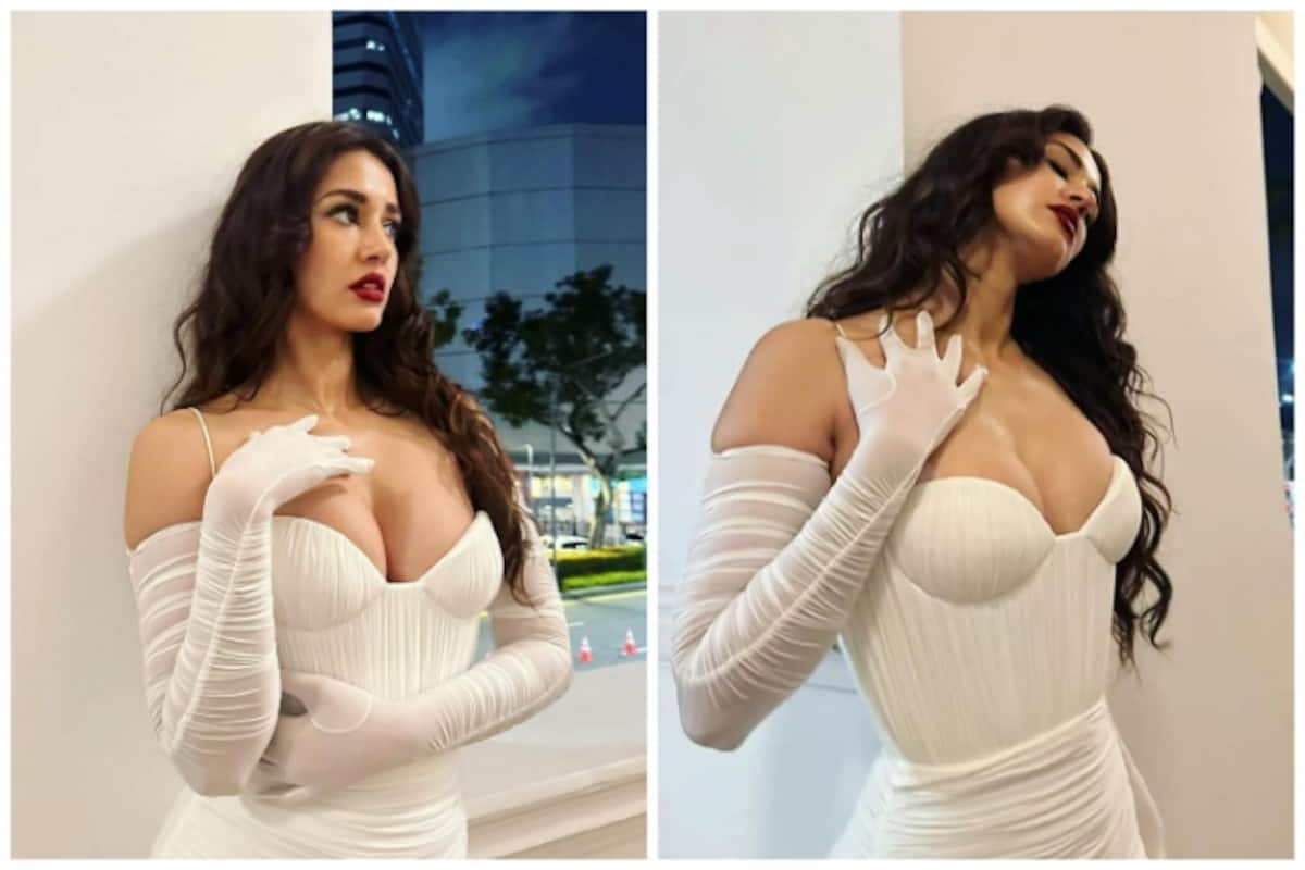 Disha Patani Sets The Internet Ablaze in Hot White Mini Dress With Deep Neckline See Pics