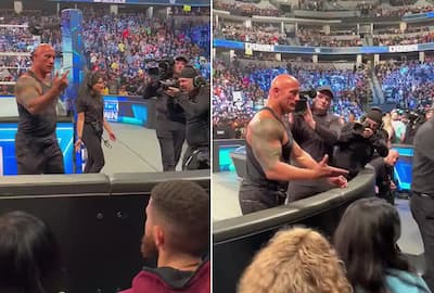Dwayne Johnson and His Watch Are Both Crowd Pleasers