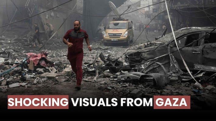 Shocking visuals from Gaza skyline as Israel tightens  retaliation