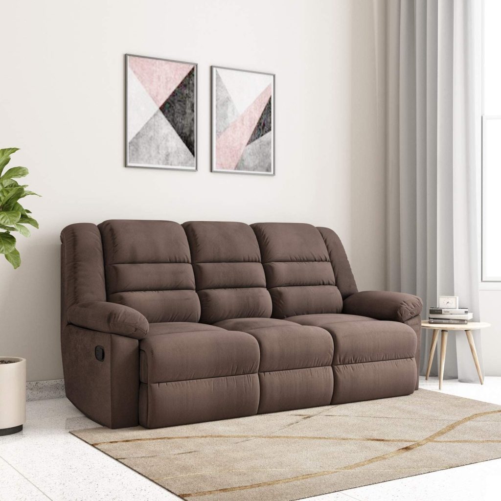 Amazon Brand - Solimo Musca 3 Seater Fabric Recliner