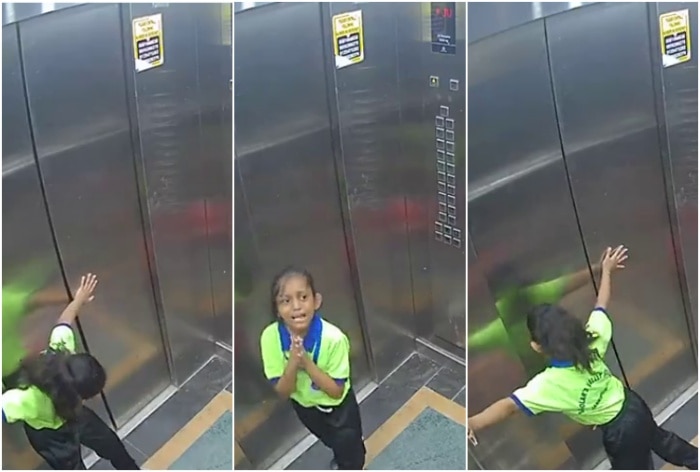 On Camera: Lucknow Girl Stuck In Elevator For 20 Minutes, Cries For Help