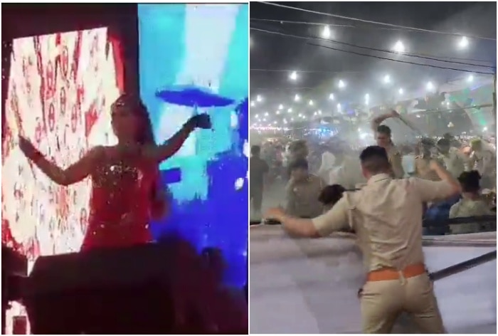 WATCH: Chaos At Jhansi Mela As Crowd Goes Into Frenzy Over Russian Dancers; Several Injured As Police Baton-Charge Revellers