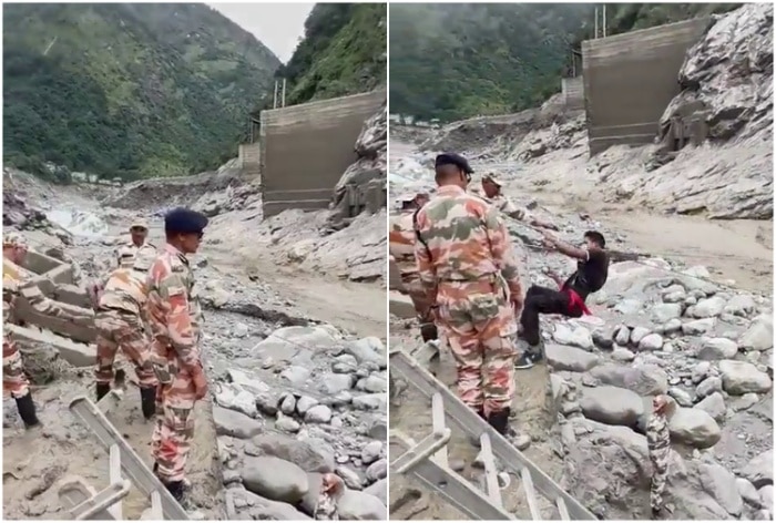 On Camera 68 Rescued By Itbp Himveers In Flood Hit Sikkim As Rescue Ops Continue 