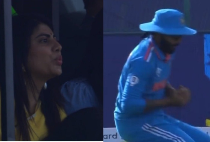 Ravindra Jadeja’s Catch Drop Sparks Unmissable Reaction From His Wife Rivaba at Dharamshala – WATCH