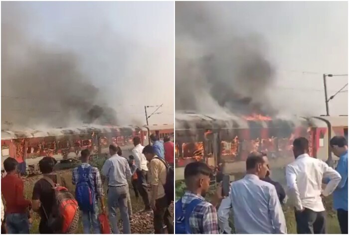 Video: Fire Breaks Out In Four Coaches Of Patalkot Express In Agra, No Casualties