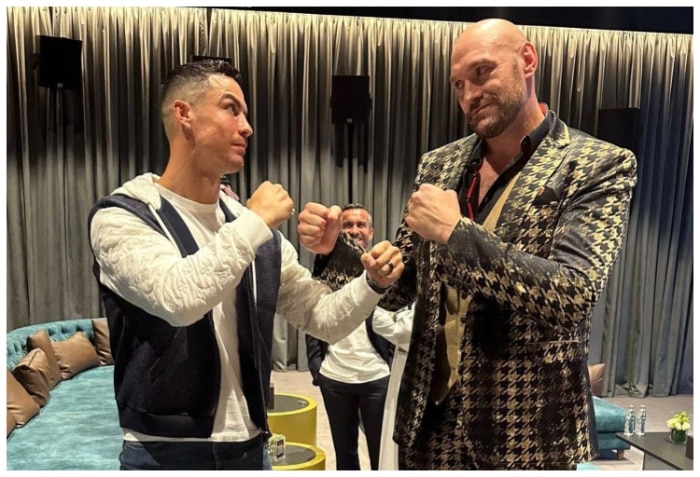 Cristiano Ronaldo Packs ‘Playful Punch’ On Boxer Tyson Fury – WATCH Viral Video