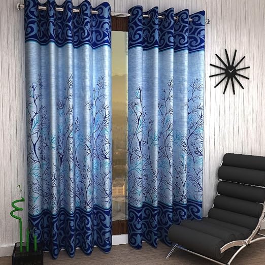 Home Sizzler 2 Piece Garden Panel Eyelet Polyester Door Curtains