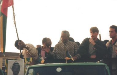 Nelson Mandela On The Truck During Campaigning