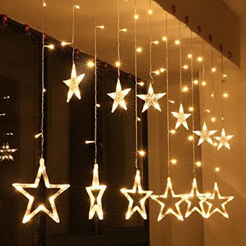 PESCA 12 Stars Curtain String Lights