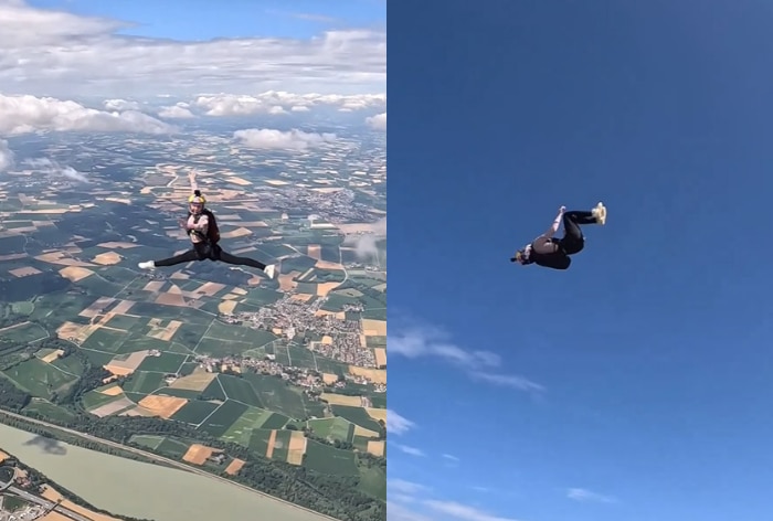 Woman Performs Gymnastic While Skydiving And It Is Mind Boggling: Watch ...