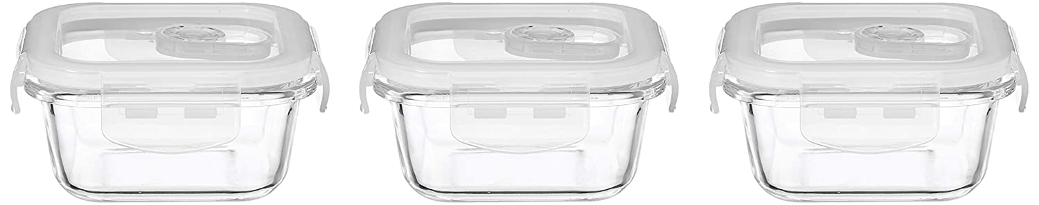 Solimo Airtight Borosilicate Glass Container