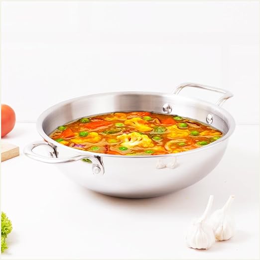 The Indus Valley Triply Stainless Steel Kadai