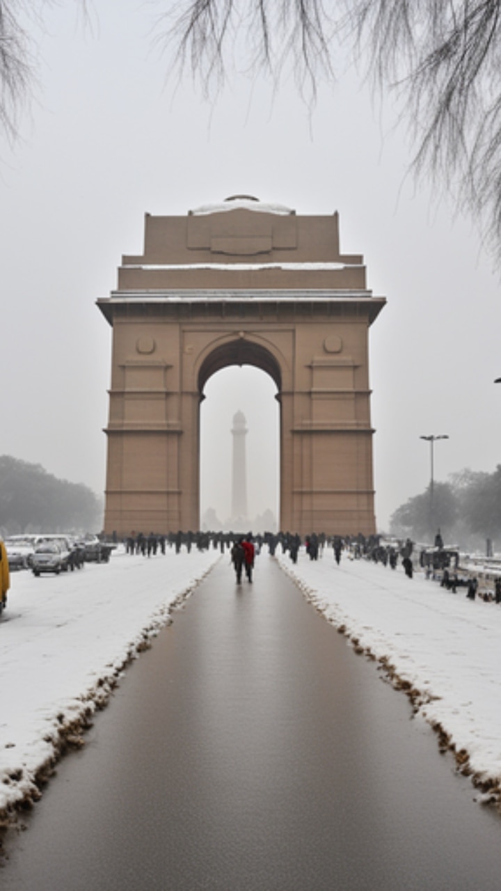 India Gate Snowfall