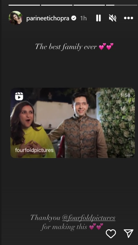 Parineeti Chopra Shares Heartfelt Video of 'Bahu-Swagat' at Raghav Chadha's Residence