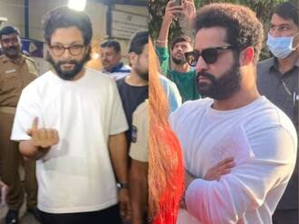 Telangana: मतदान केंद्रों पर Superstars! एक्टर अल्लू अर्जुन, जूनियर NTR, चिरंजीवी ने डाला वोट, देखें तस्वीरें