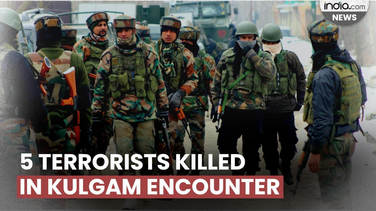 Kulgam Encounter Update | 5 Lashkar-e-Taiba Terrorists Killed | Joint ...