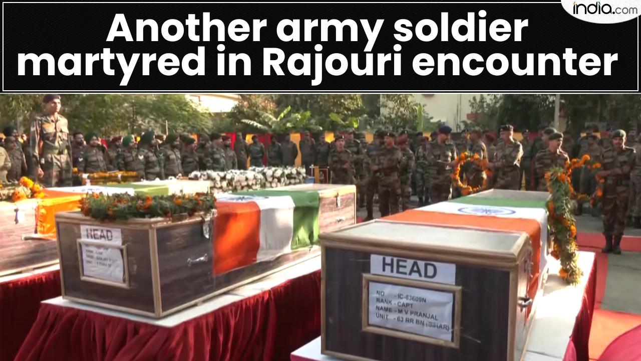 Rajouri encounter: Wreath-laying ceremony of four army personnel ...