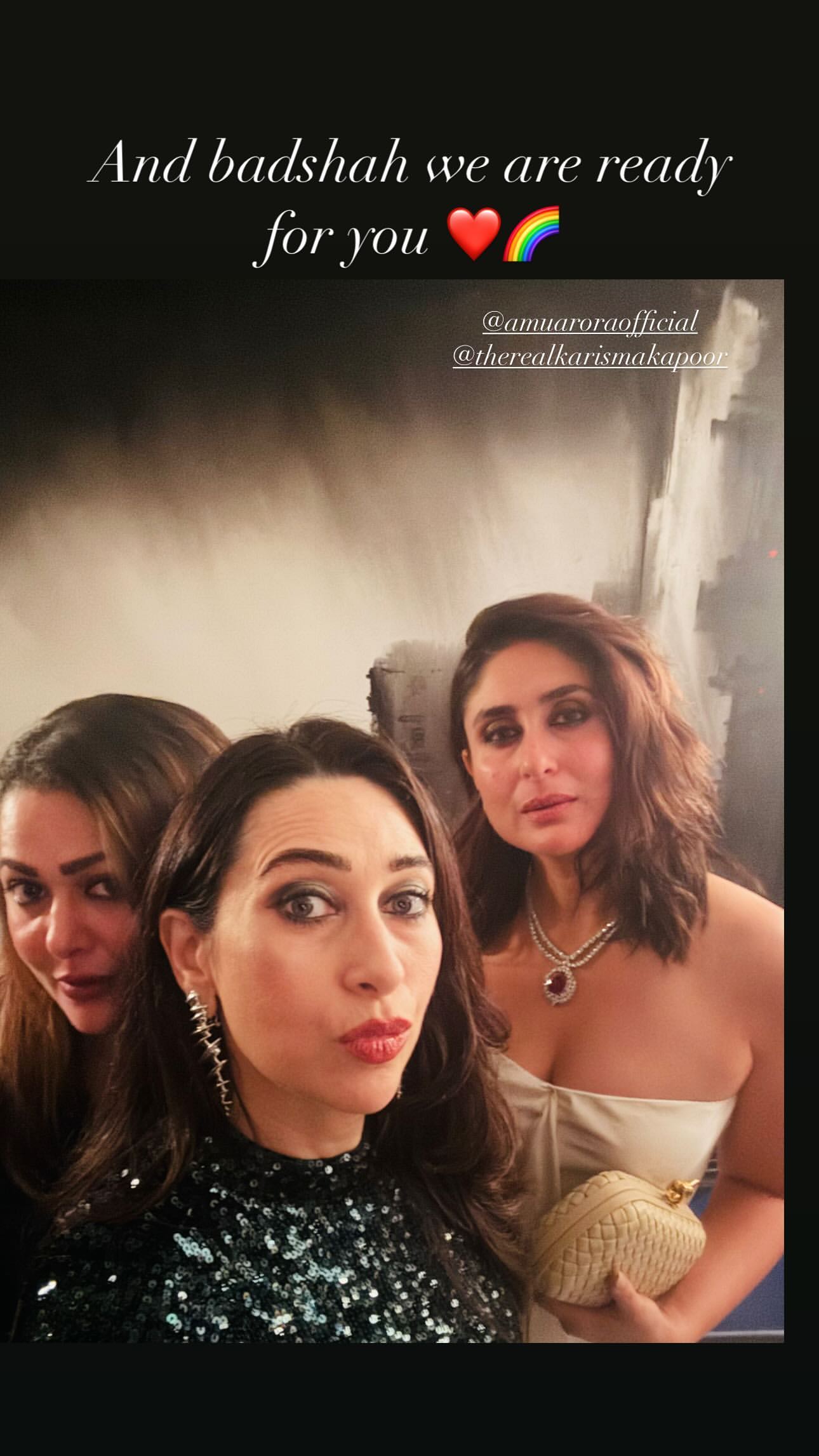 Amrita Arora, Kareena Kapoor Khan and Karisma Kapoor take a pouty selfie at Shah Rukh Khan's birthday!