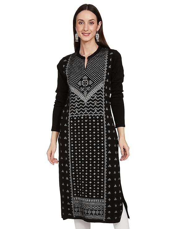 Latest Women Best Kurti Designs Collection For Winter by Fabindia