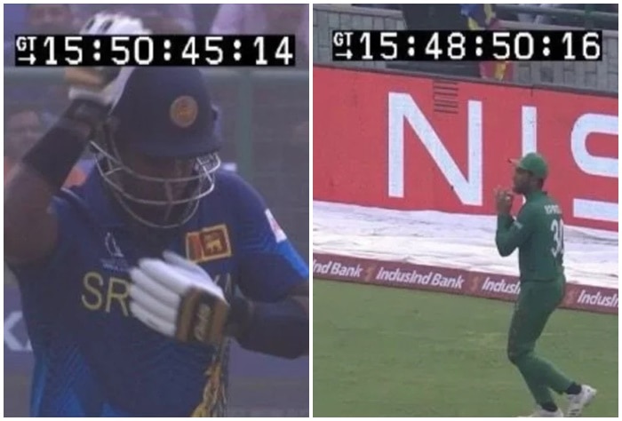 Angelo Mathews Video Evidence to Prove he Was Not Timed Out in ODI WC Game vs Ban Goes VIRAL