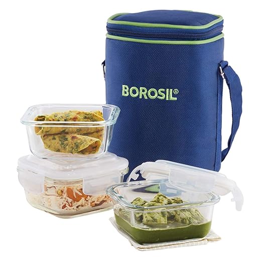 Borosil - Glass Lunch Box Set
