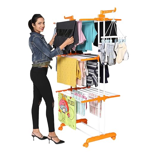 Happer Premium Clothes Stand for Drying with Wheels