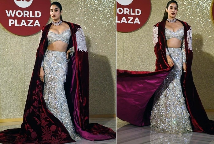 Janhvi Kapoor Makes Us Stop And Stare in Hot Bralette, Fish-Cut Skirt And Extravagant Velvet Cape – See PICS