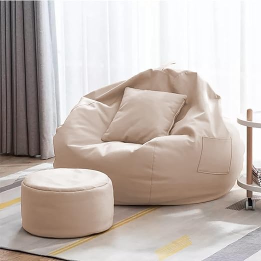 Kushuvi 4XL Bean Bag with Footrest with Cushion Ready to Use with Beans