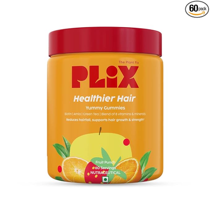 PLIX Biotin Hair Gummies For Healthy, Strong Hair & Reduced Hairfall