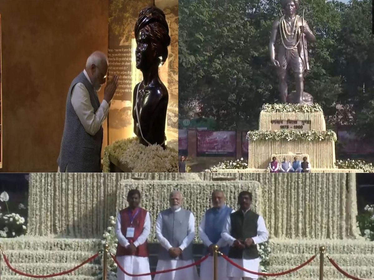 PM Modi Pays Floral Tribute To Birsa Munda In Ranchi, Wishes ‘Family Members’ On Tribal Pride Day